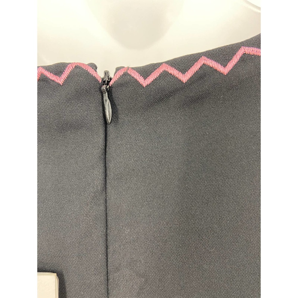 Foxie dox Embroidered Dress Sz 10 Mini Blk - Picture 4 of 5